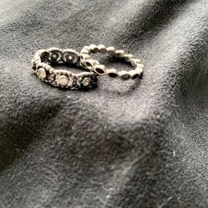 Pandora stackable sterling rings
